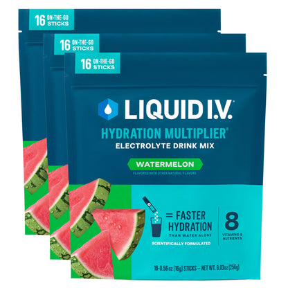 Liquid I.V.® Hydration Multiplier - Passion Fruit | Electrolyte Powder Drink Mix | 3 Pack (48 Servings) - Nirvana Guru