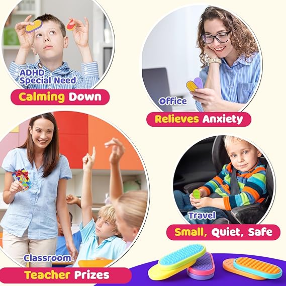 Sensory Fidget Magnet Toys for Kids & Adults – Textured Silicone Magnetic Sliders for Stress Relief, Anxiety & Autism Calming | Small Desk Fidget Toys for Office, Classroom & Travel nirvanaguru