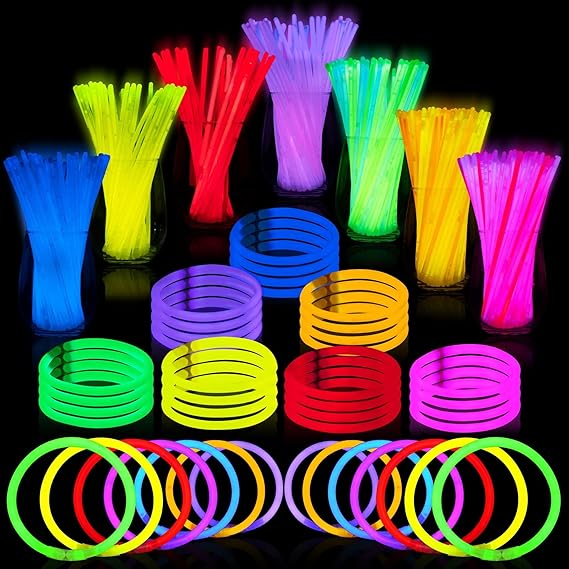 JOYIN 144 Pcs 8" Glowsticks, Bracelets Necklaces, Glow in the Dark Party Favors, Easter, Christmas, Halloween Supplies Pack, Football Party Supplies nirvanaguru