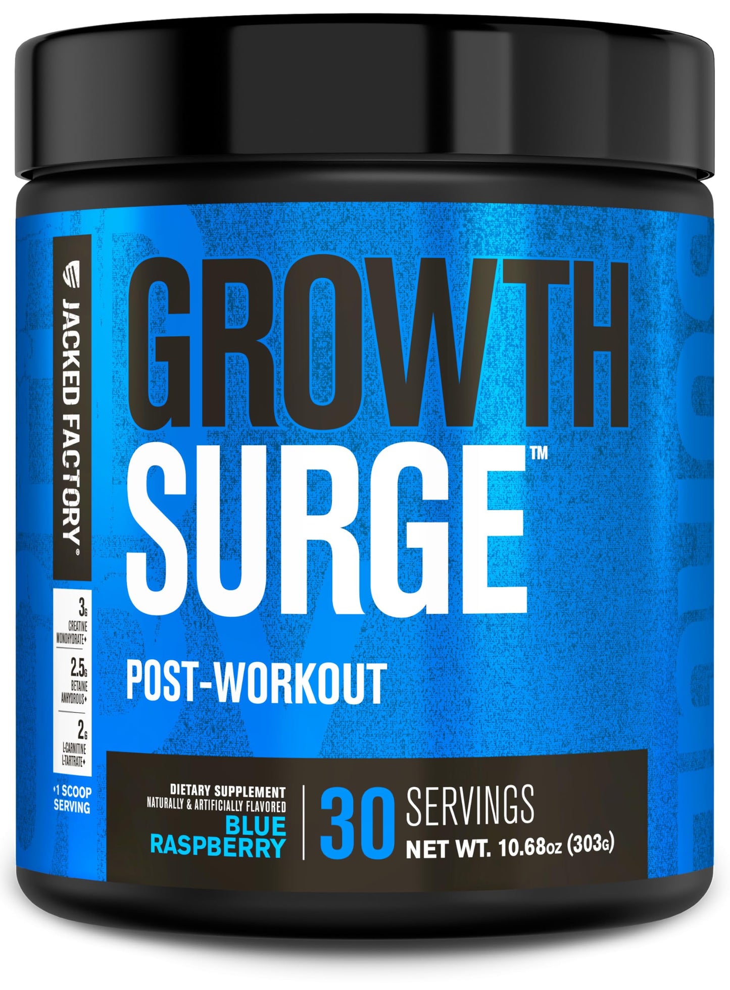 Jacked Factory Growth Surge Creatine Post Workout w/L-Carnitine - Daily Muscle Builder & Recovery Supplement with Creatine Monohydrate, Betaine, L-Carnitine L-Tartrate - 30 Servings, Swoleberry Nirvana Guru