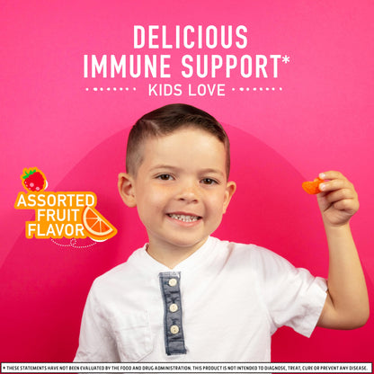 Airborne Vitamin C 500mg (per Serving) - Assorted Fruit Flavored Kids Gummies (63 Count in a Bottle), Gluten-Free Immune Support Supplement with Vitamins C E, Selenium Nirvana Guru