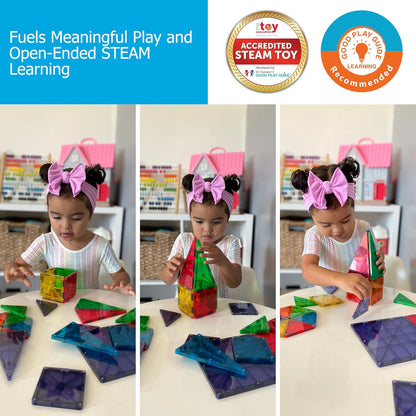 MAGNA-TILES Classic 32-Piece Magnetic Construction Set, The ORIGINAL Magnetic Building Brand Nirvana Guru