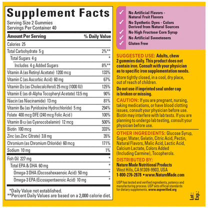 Nature Made Womens Multivitamin with Omega-3, Multivitamin for Women for Daily Nutritional Support, 150 Gummies, 75 Day Supply - Nirvana Guru