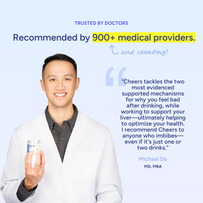 Cheers Restore | Supplement with DHM + L-Cysteine | Feel Better After Drinking & Support Your Liver | 12 Doses | Dihydromyricetin, Cysteine, Prickly Pear, B-Vitamins, Ginger Nirvana Guru