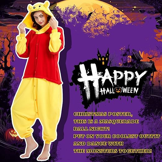 Beauty Shine Unisex Adult Onesie One Piece Pajamas Cosplay Cartoon Costume Halloween Christmas Sleepwear Jumpsuit Homewear nirvanaguru