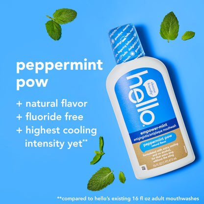Hello Peace Out Plaque, Antigingivitis Alcohol Free Mouthwash, Natural Mint with Aloe Vera and Coconut Oil, Fluoride Free, Vegan, SLS Free and Gluten Free, 16 Ounce (Pack of 3) Nirvana Guru