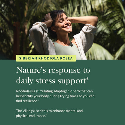 Gaia Herbs Rhodiola Rosea - Stress Support Supplement Traditionally for Supporting Healthy Stamina and Endurance - with Siberian Rhodiola Root Extract - 60 Vegan Liquid Phyto-Capsules (30-Day Supply) - Nirvana Guru