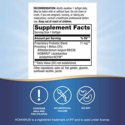 Nature's Way Acidophilus Probiotic Pearls, Supports Digestive Balance and Gut Health*, Protects Against Occasional Constipation and Bloating*, 1 Billion Live Cultures, 90 Softgels (Packaging May Vary) - Nirvana Guru