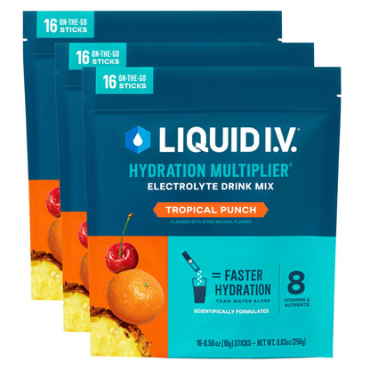 Liquid I.V.® Hydration Multiplier - Passion Fruit | Electrolyte Powder Drink Mix | 3 Pack (48 Servings) - Nirvana Guru