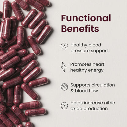 HumanN SuperBeets Beet Root Capsules Quick Release 1000mg, Helps Support Nitric Oxide Production, Blood Pressure, Heart Health, Contains Non-GMO Beetroot Powder, Studied Antioxidants 90 Count - Nirvana Guru