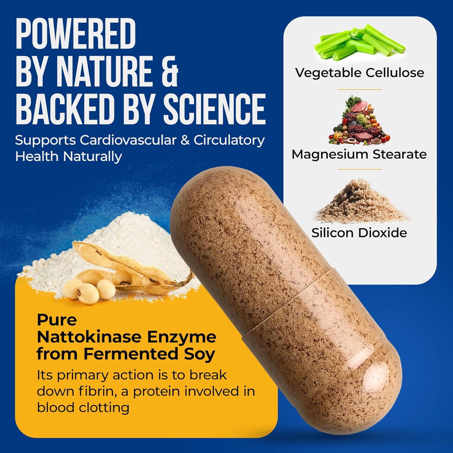Nature's Nectar Organic Nattokinase supplement 200mg – Double Strength Nattokinase 4000 fu Natural Blood Thinner Supports Cardiovascular & Blood Circulation Health – Non GMO & Gluten Free, 90 Capsules Nirvana Guru