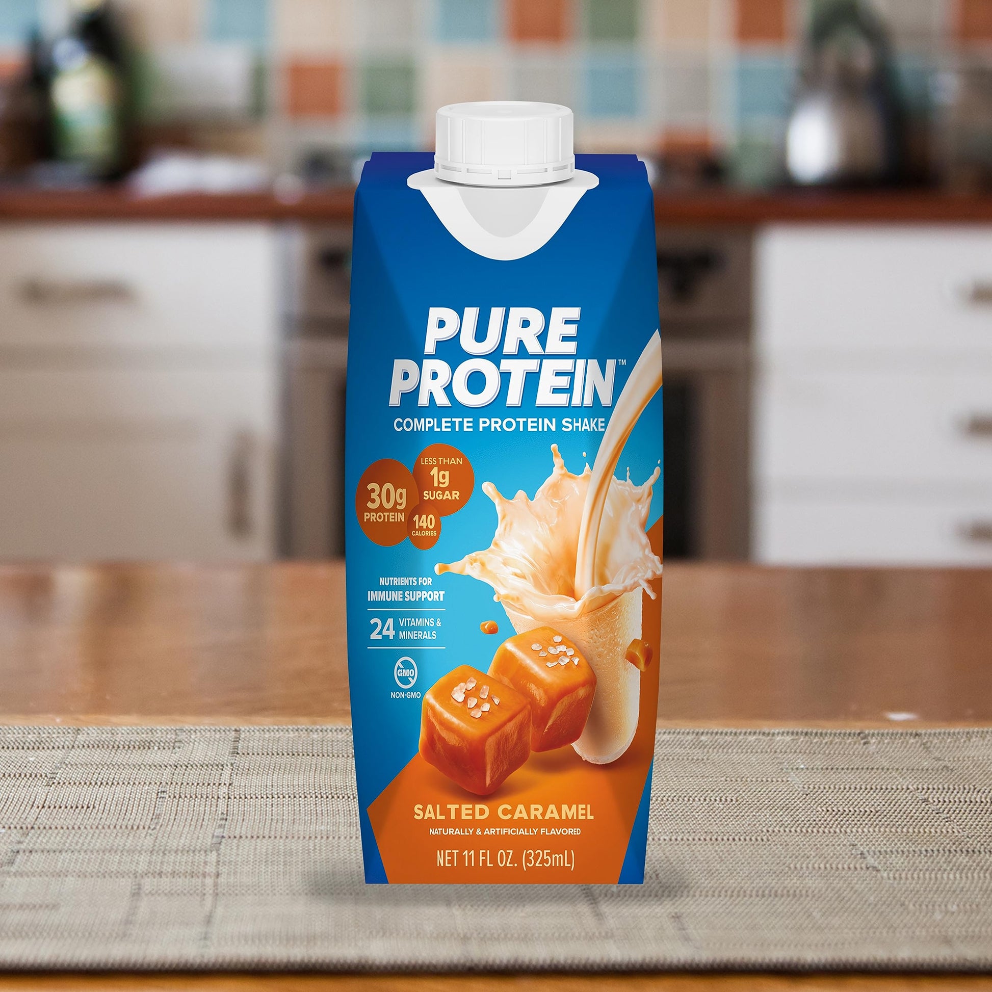 Pure Protein Vanilla Protein Shake, 30g Complete Protein, Vitamins A, C, D, and E plus Zinc to Support Immune Health, Ready to Drink and Keto-Friendly, 11oz Bottles, 12 Pack Nirvana Guru