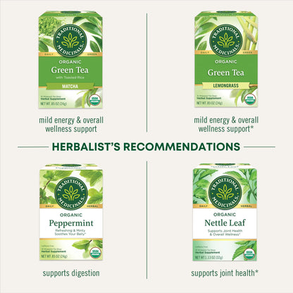 Traditional Medicinals Tea, Organic Green Tea Matcha, Genmaicha, Supports Health, 96 Tea Bags (6 Pack) - Nirvana Guru