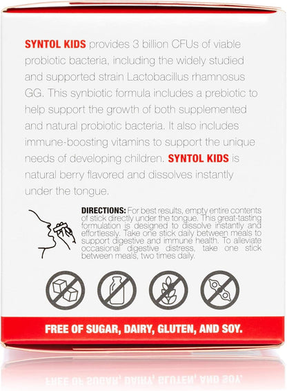 Arthur Andrew Medical, Syntol Kids, Daily Probiotic Supplement for Digestive Health and Young Immune Systems, No Sugar or Artificial Sweeteners, Berry Flavor, Vegan, 30 Sachets Nirvana Guru
