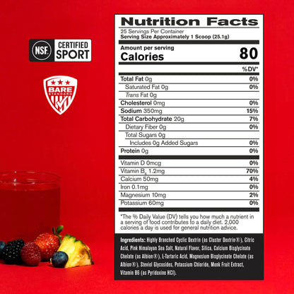 BARE PERFORMANCE NUTRITION, BPN G.1.M Go One More Sport, Endurance Training Fuel, Superior Carbohydrate & Electrolytes Powder Formula, Reduce Fatigue, Lemon Lime, 25 Servings