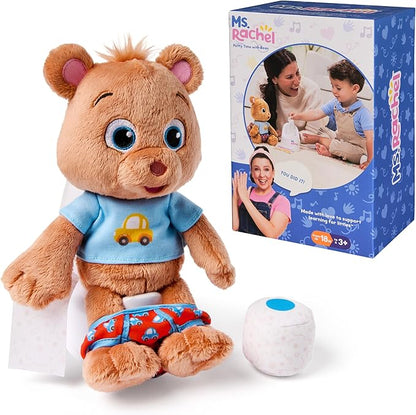 Ms. Rachel Potty Time with Bean, 11” Plush Teddy Bear with Play Toilet & Accessories, Toddler Toys for Girls & Boys for Ages 18 Months to 3+ Nirvana Guru