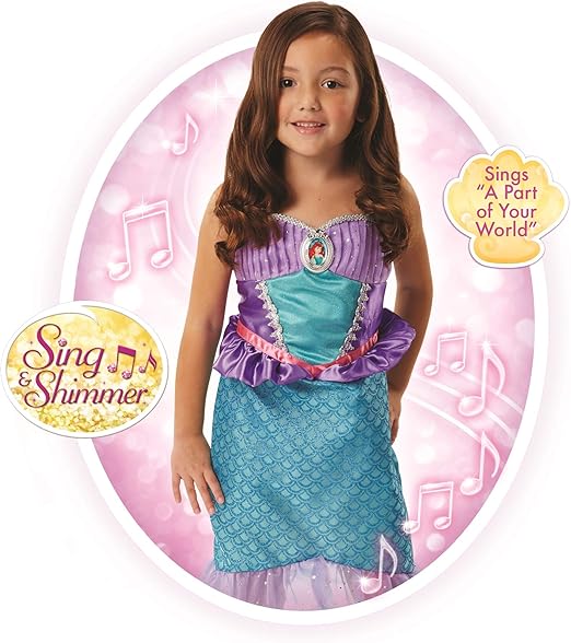 Disney Princess Ariel Sing & Shimmer Musical Dress – Sparkling Costume with Built-In Music, Ages 3–6, Size 4–6X – Amazon Exclusive nirvanaguru