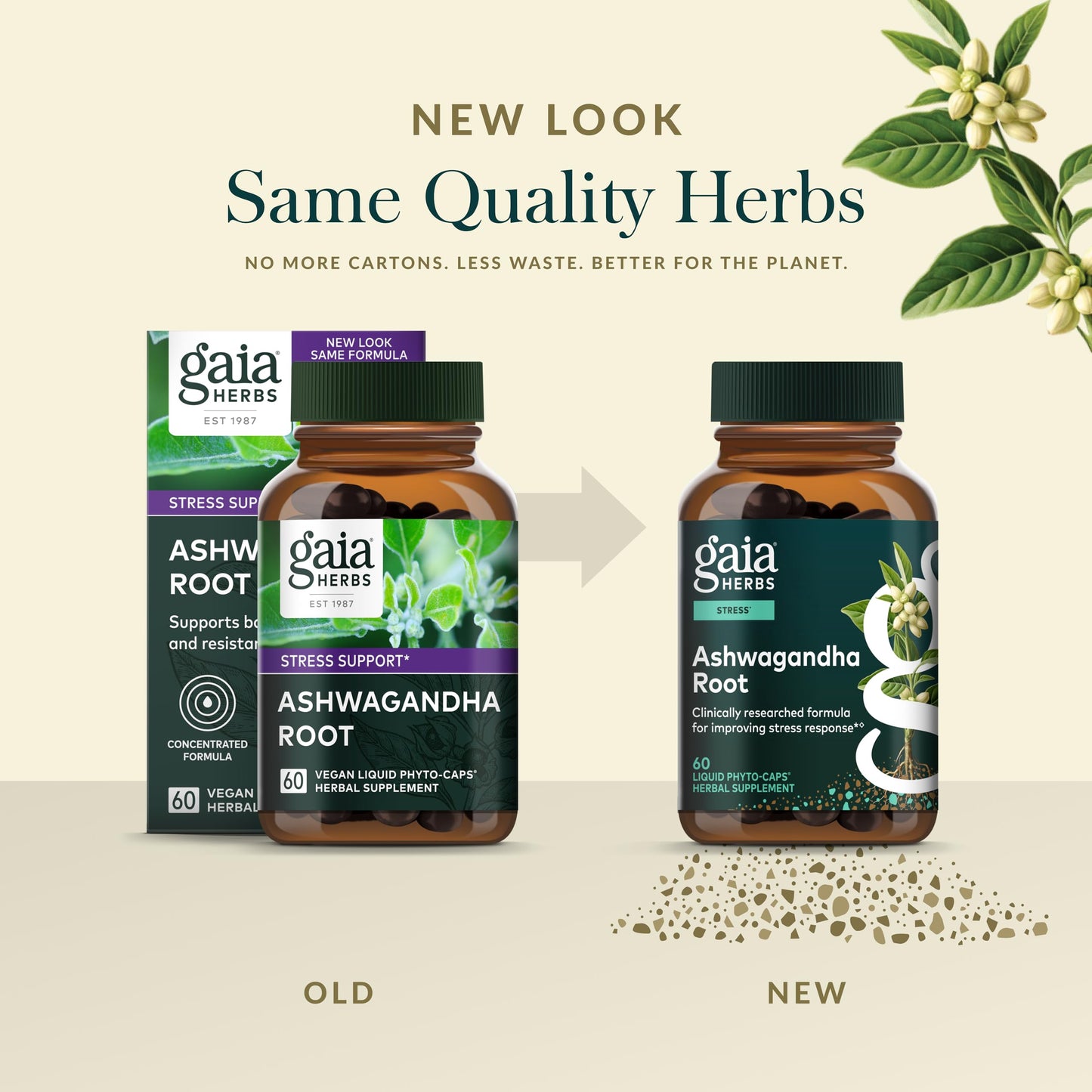 Gaia Herbs Ashwagandha Root - Stress Relief & Immune Support Supplement - Supports Balanced Energy Levels and Positive Outlook - 120 Vegan Liquid Phyto Capsules (1 Pack) Nirvana Guru