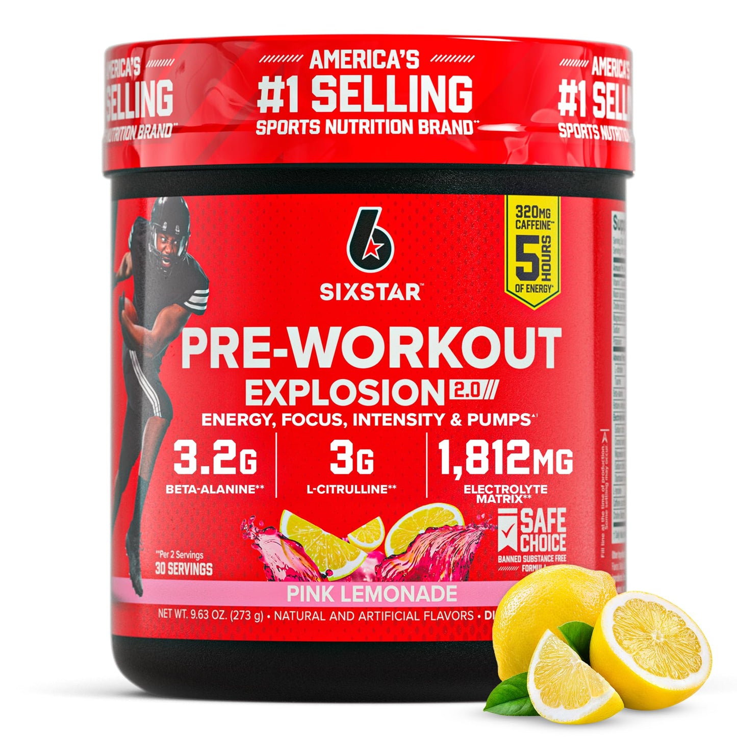 Six Star Pre-Workout Powder for Men & Women, Fruit Punch (30 Servings) - Preworkout Explosion 2.0 Energy Powder Drink Mix with Beta-Alanine & Caffeine - Sports Nutrition Supplement Products Nirvana Guru