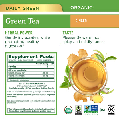 Traditional Medicinals Tea, Organic Green Tea Matcha, Genmaicha, Supports Health, 96 Tea Bags (6 Pack) - Nirvana Guru
