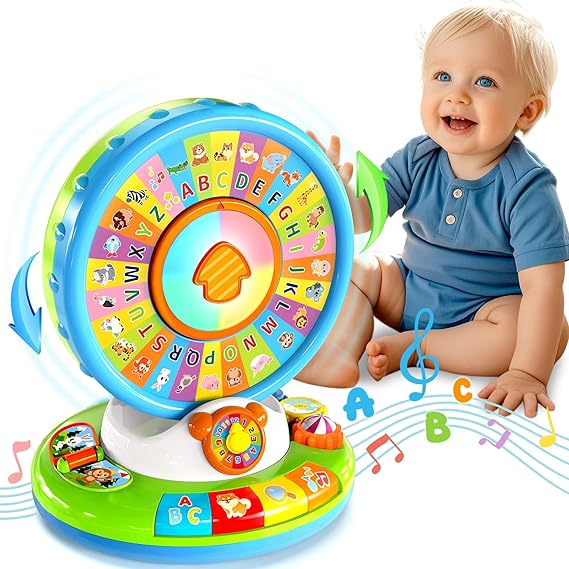 Learning Toy for Kids 1 2 3 Year Old Boys Girls, Spin and Sing Alphabet Zoo with Sounds, Interactive Educational Toys for Toddler 2-3, First Christmas 1st Birthday Gifts Toy Nirvana Guru