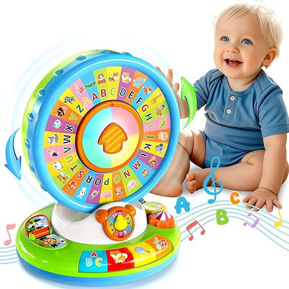 Learning Toy for Kids 1 2 3 Year Old Boys Girls, Spin and Sing Alphabet Zoo with Sounds, Interactive Educational Toys for Toddler 2-3, First Christmas 1st Birthday Gifts Toy Nirvana Guru