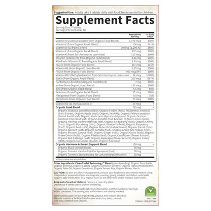 Garden of Life Organics Vitamins for Women 40 Plus - 120 Tablets, Womens Multi 40 Plus, Vegan Vitamins for Women Over 40, Hormone & Breast Health Support Blend, Whole Food Womens Multivitamin - Nirvana Guru