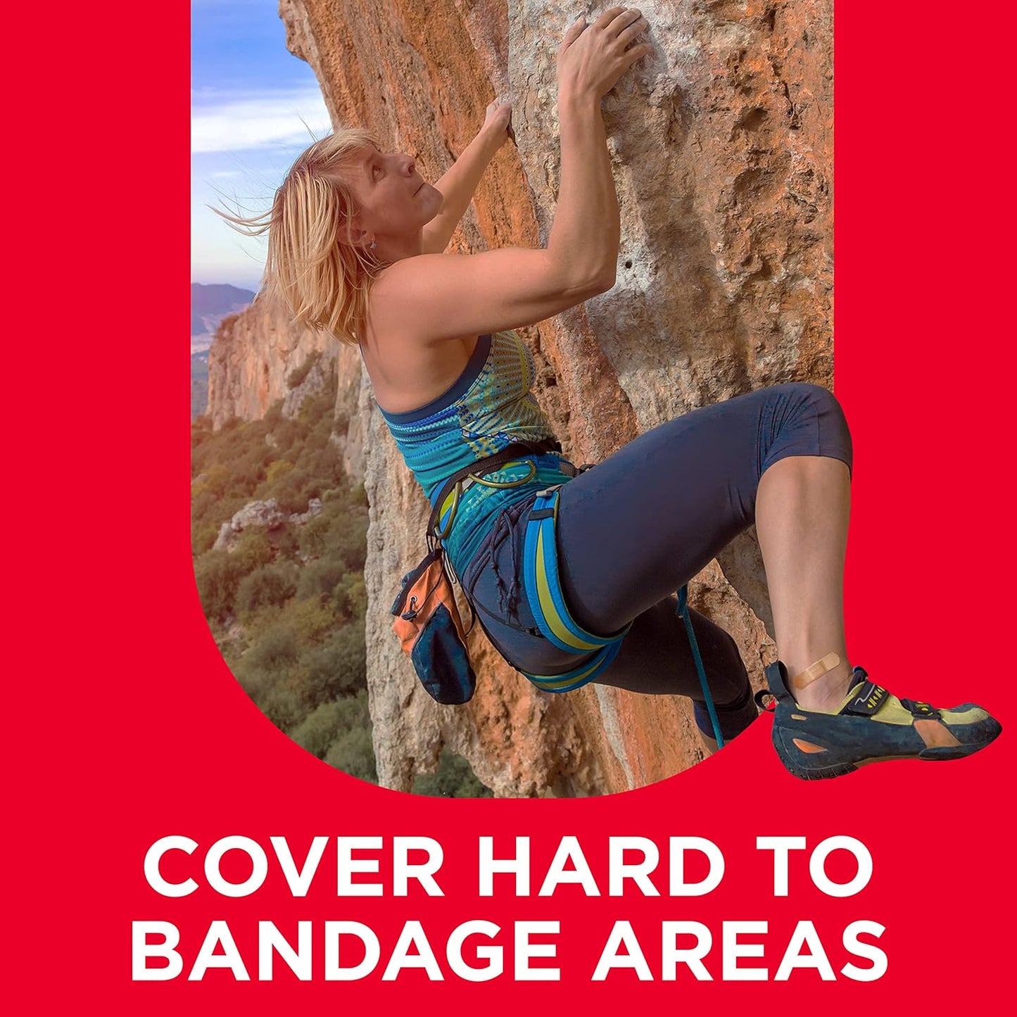 Band-Aid Brand Sterile Flexible Fabric Adhesive Bandages, Comfortable Flexible Protection & Wound Care for Minor Cuts & Scrapes, Pad Designed to Cushion Painful Wounds, One Size, 100 ct