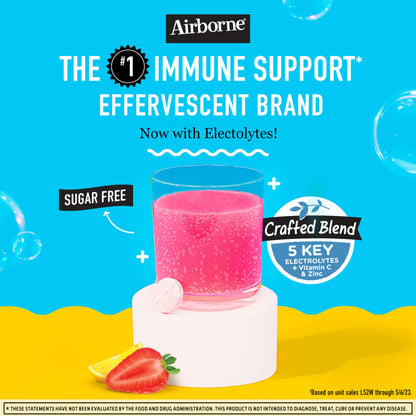 Airborne® Effervescent Tablets - Electrolyte Replenisher - Strawberry Lemon 72/10 ct. Nirvana Guru
