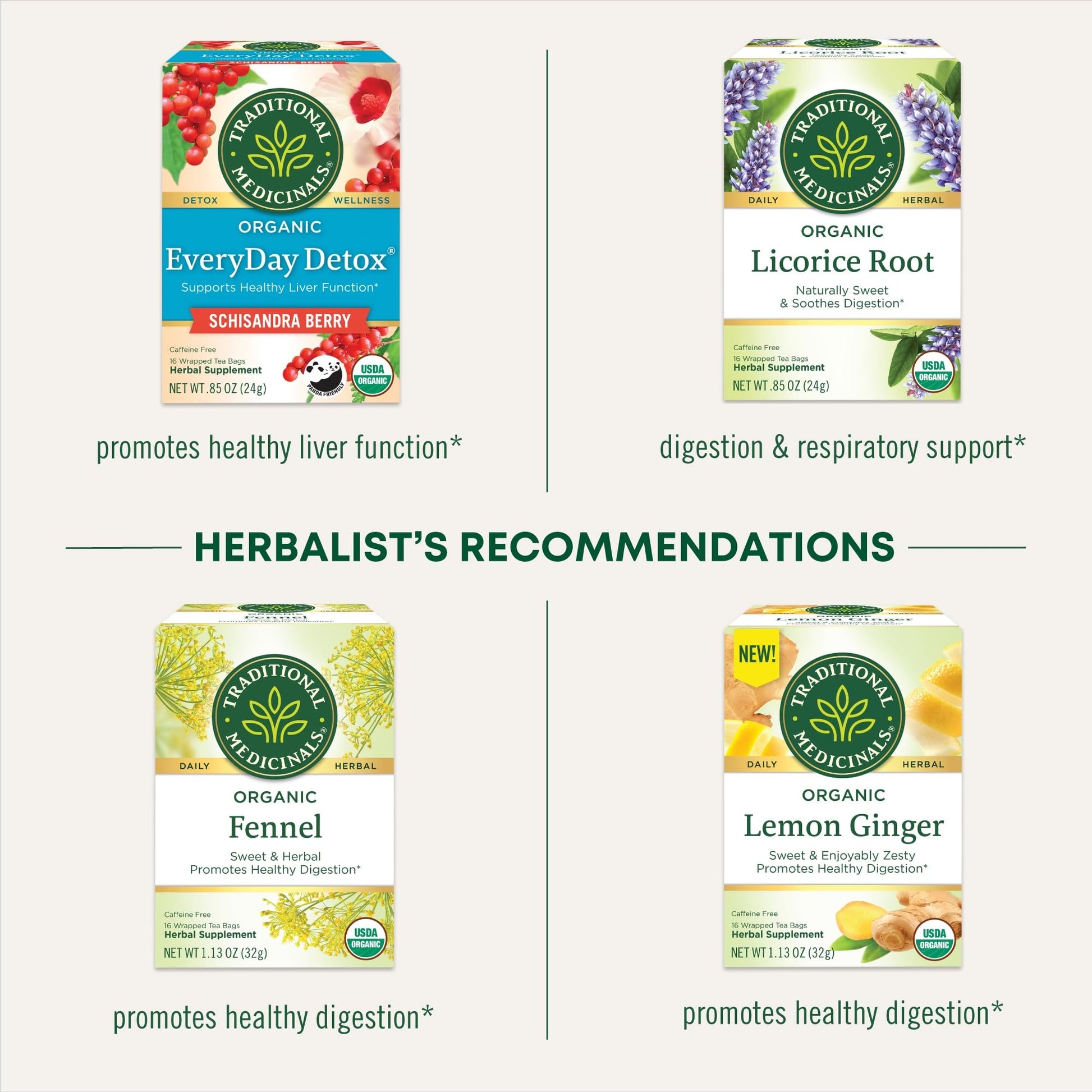 Traditional Medicinals Organic Red Clover, Caffeine Free, 16 Wrapped Tea Bags, 1.13 oz (32 g) - Nirvana Guru