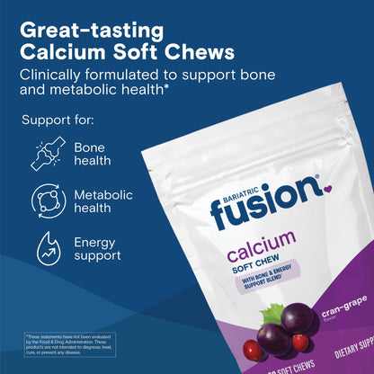 Bariatric Fusion Bariatric Calcium Chews | Calcium Citrate with Vitamin D3 Calcium Supplement Bariatric Vitamin | Sugar Free Calcium Citrate Chewable | Calcium Citrate 500mg | Caramel | 60 Count Nirvana Guru