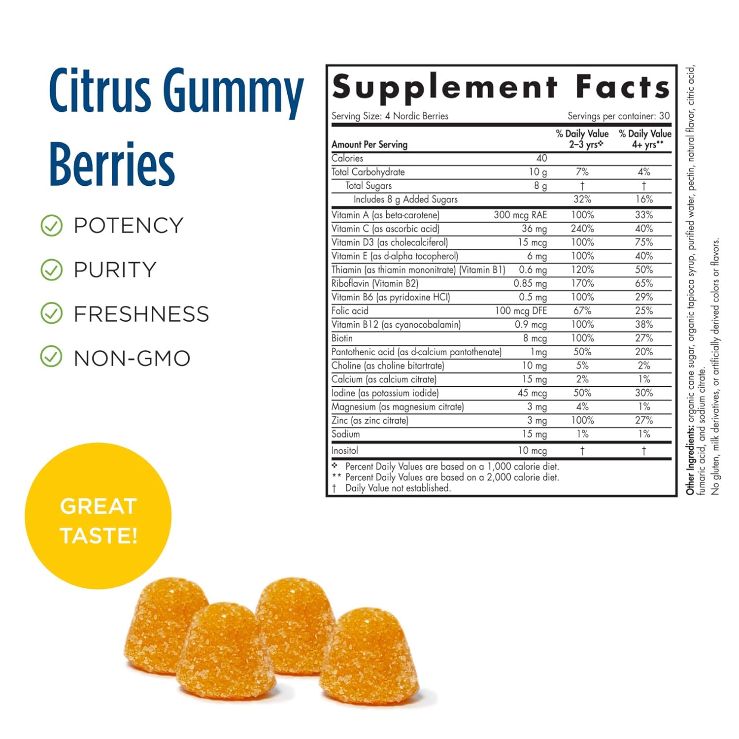 Nordic Naturals- Nordic Berries 3 Gram Gummy Berries 120 Count - Nirvana Guru