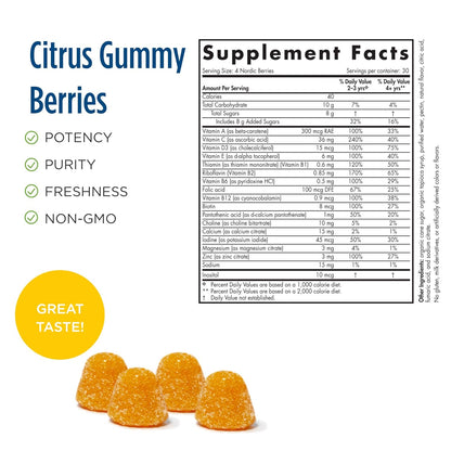 Nordic Naturals- Nordic Berries 3 Gram Gummy Berries 120 Count - Nirvana Guru