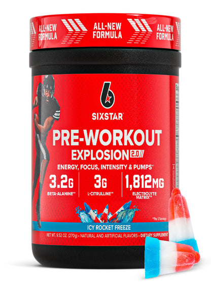 Six Star Pre-Workout Powder for Men & Women, Fruit Punch (30 Servings) - Preworkout Explosion 2.0 Energy Powder Drink Mix with Beta-Alanine & Caffeine - Sports Nutrition Supplement Products Nirvana Guru
