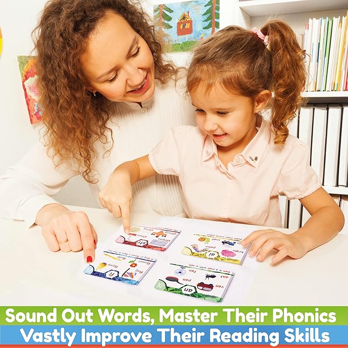 Phonics Flash Cards - Learn to Read in 20 Phonic Stages - Education for Kids Ages 4-8 Kindergarten 1st 2nd Grade nirvanaguru
