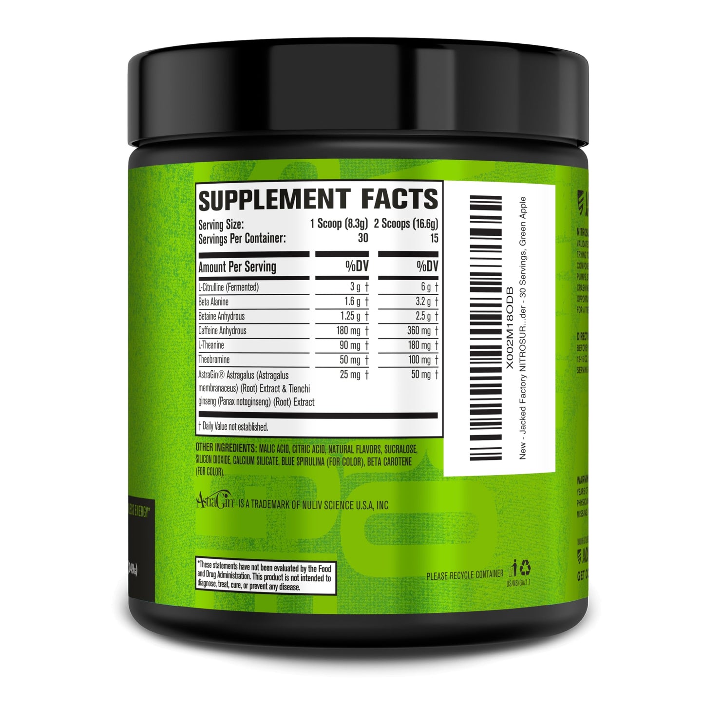 Jacked Factory NITROSURGE Pre Workout Supplement - Energy Booster, Instant Strength Gains, Clear Focus & Intense Pumps - NO Booster & Powerful Preworkout Energy Powder - 30 Servings, Blue Raspberry