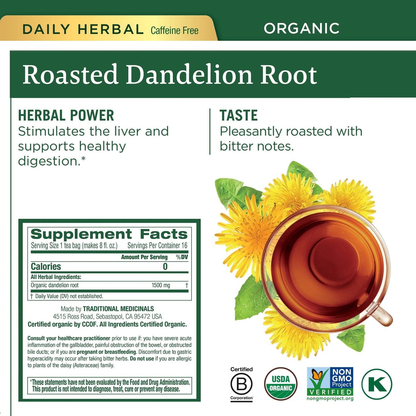 Traditional Medicinals Organic Red Clover, Caffeine Free, 16 Wrapped Tea Bags, 1.13 oz (32 g) - Nirvana Guru