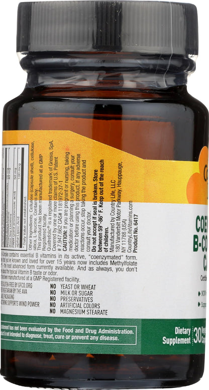 Country Life Coenzyme B-Complex, 120 Capsules – Supports Energy & Metabolism, Mood & Cognitive Function – Vegan, Gluten-Free, Bioavailable B Vitamins with Choline Nirvana Guru