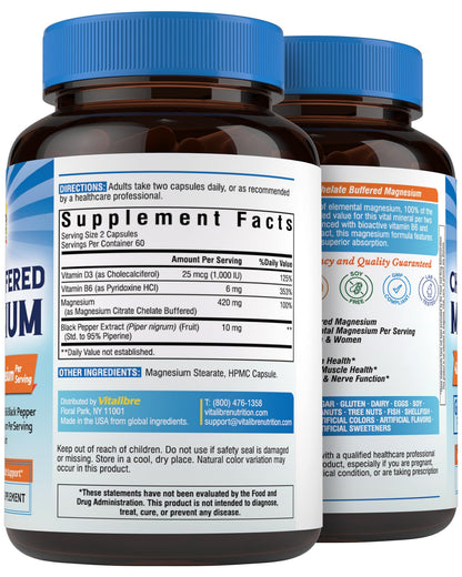 10 in 1 Magnesium Complex, 420mg Elemental Magnesium | Ultra Strength, Max Absorption | Chelated Magnesium Supplement for Sleep, Nerves & Heart Health | Non-GMO, 120 Vegan Capsules Nirvana Guru
