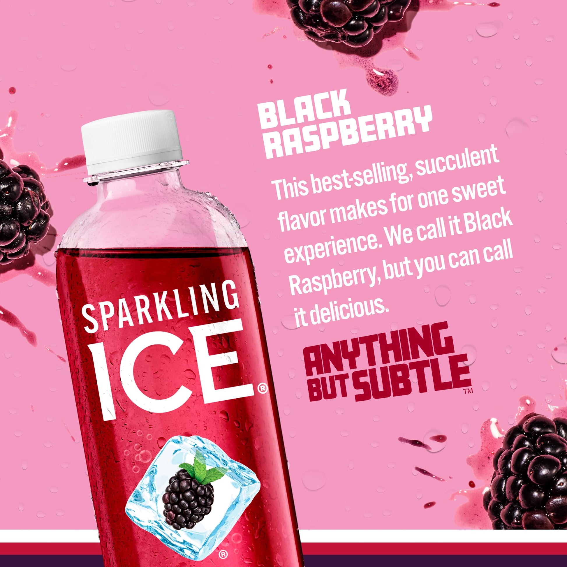 Sparkling Ice, Black Raspberry Sparkling Water, Zero Sugar Flavored Water, with Vitamins and Antioxidants, Low Calorie Beverage, 17 fl oz Bottles (Pack of 12) - Nirvana Guru