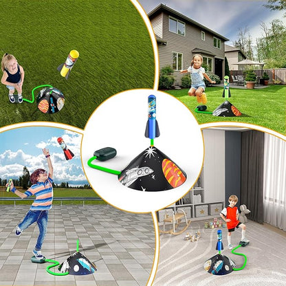 Toys Rocket Launcher for Kids - Launch up to 100 Ft, 8 Multi-Color Foam Rockets & Adjustable Launch Stand, Kids Outdoor Toys, Birthday Toys for Kids Boys Girls Age 3+ Years Old nirvanaguru