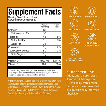 BRAINMD by Dr Amen Neuro-C, Citrus Vanilla - 16 fl oz - 1000 mg Liposomal Vitamin C - Advanced Brain & Immune Defense - Gluten Free - 32 Servings Nirvana Guru