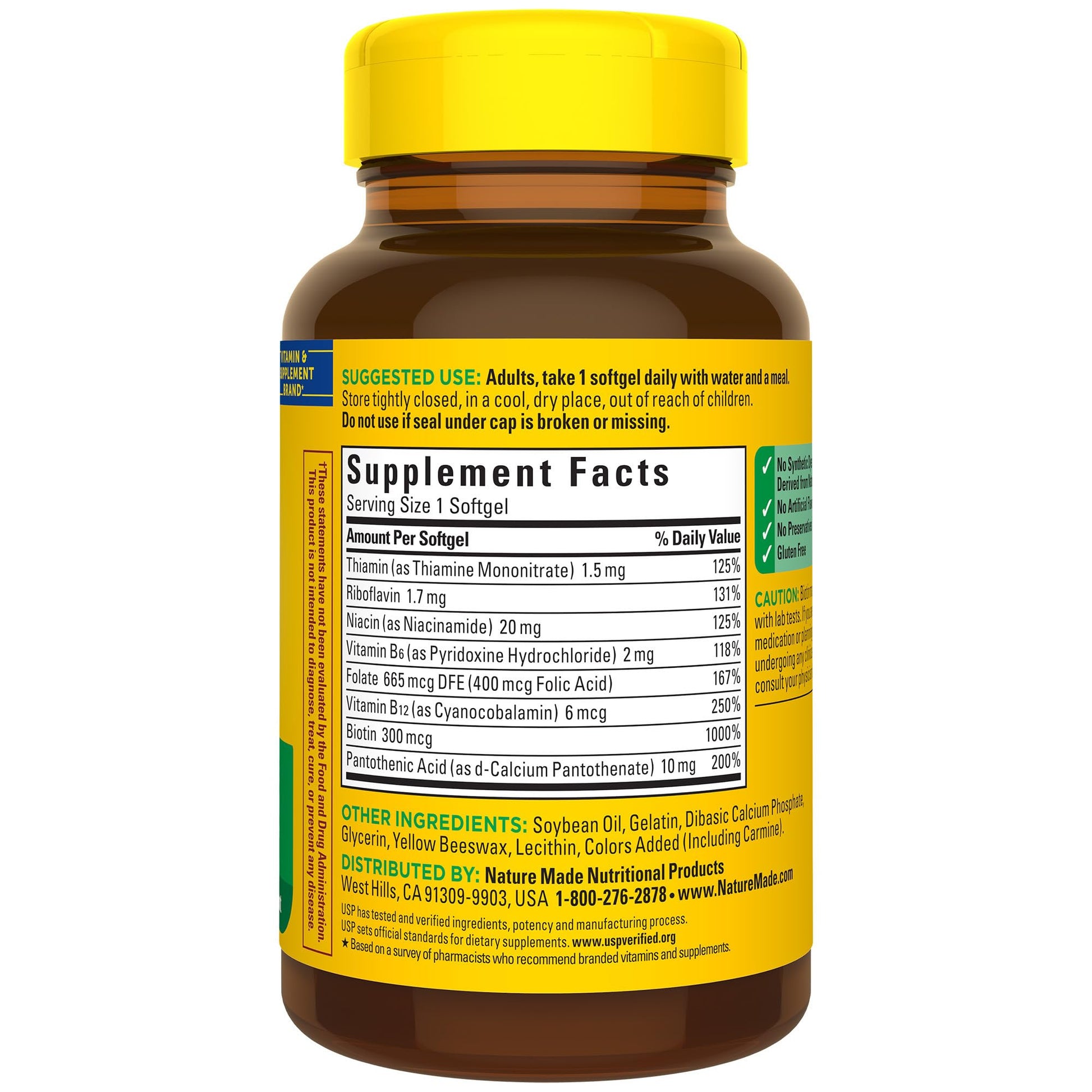 Nature Made Super B Energy Complex, Dietary Supplement for Brain Cell Function Support, 160 Softgels, 160 Day Supply - Nirvana Guru
