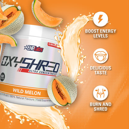 EHP Labs OxyShred Pre Workout Powder - Preworkout Powder with L Glutamine & Acetyl L Carnitine, Energy Boost Drink - Mango, 60 Servings Nirvana Guru