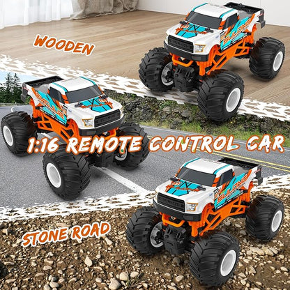 1:16 Scale RC Monster Truck - 2.4GHz All Terrain Car for Kids 4-12, 20 Km/h Off Road RC Truck, Christmas or Birthday Gift Nirvana Guru