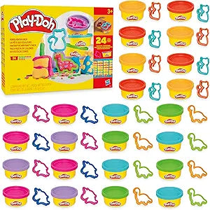 Play-Doh Party Favor Pack, Bulk 24 Pack of Modeling Compound with Cutters, Classroom Supplies for Arts & Crafts, Back to School Gifts & Prize Toys for Kids, Ages 3+ Nirvana Guru