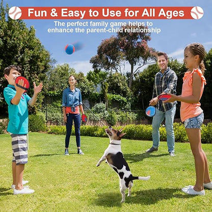 Toss and Catch Ball Game, Kids Toddler Baseball Glove & Catch Ball Toys, Kids Outdoor Games for Family, Toys for Beach Pool Yard Outside, Birthday Gift for Ages 3 4 5 6 7 8-12 Year Old Boys Girls nirvanaguru