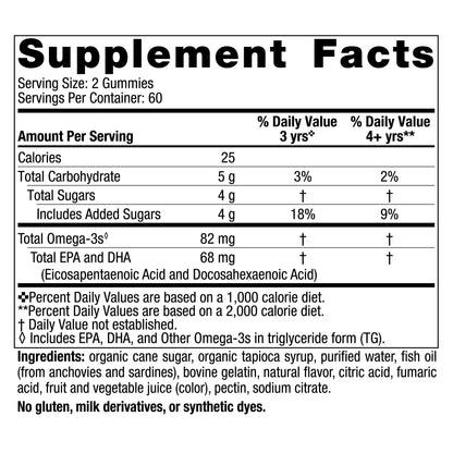 Nordic Naturals Nordic Omega-3 Gummies, Tangerine - 120 Gummies - 82 mg Total Omega-3s with EPA & DHA - Non-GMO - 60 Servings - Nirvana Guru