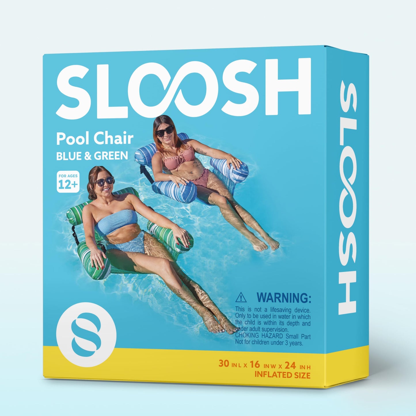 SLOOSH Inflatable Pool Floats Adult,2 Packs Floating Lounge Chairs,Blow up Pool Noodles for Adult Heavy Duty,Floating Chair for Party Summer Water Beach Lake Fun Nirvana Guru
