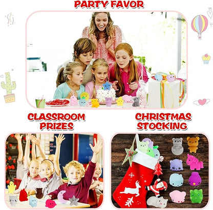 80pcs Mochi Squishy Toys, Mini Kawaii Squishy Fidget Toys Bundles Squishies Party Favors for Kids Gift for Easter Basket Stuffers Egg Fillers Birthday Classroom Prize Pinata Christmas Stocking nirvanaguru